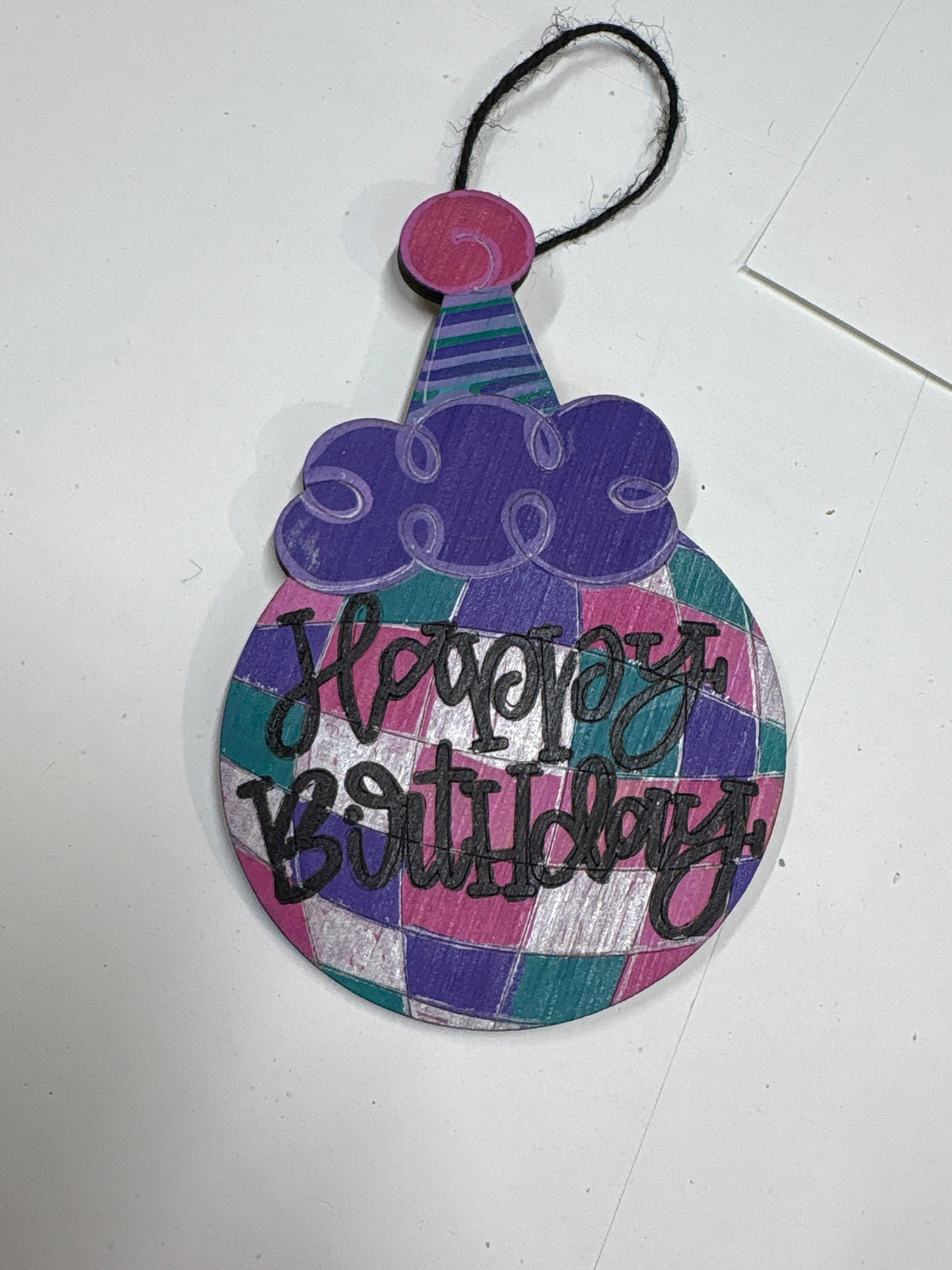 Small Happy Birthday Disco Ball Sign