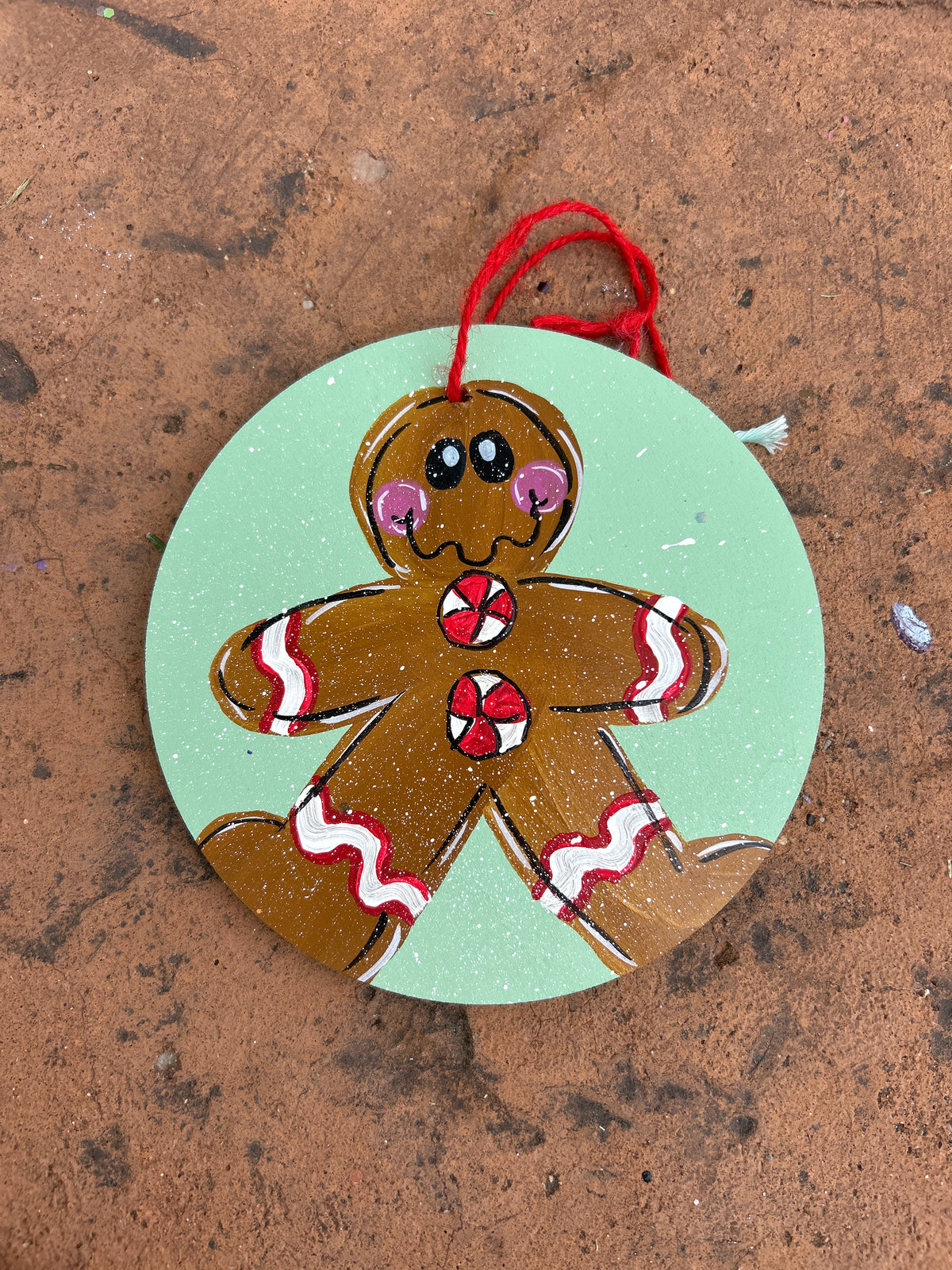 Small Round Christmas Glitter Signs