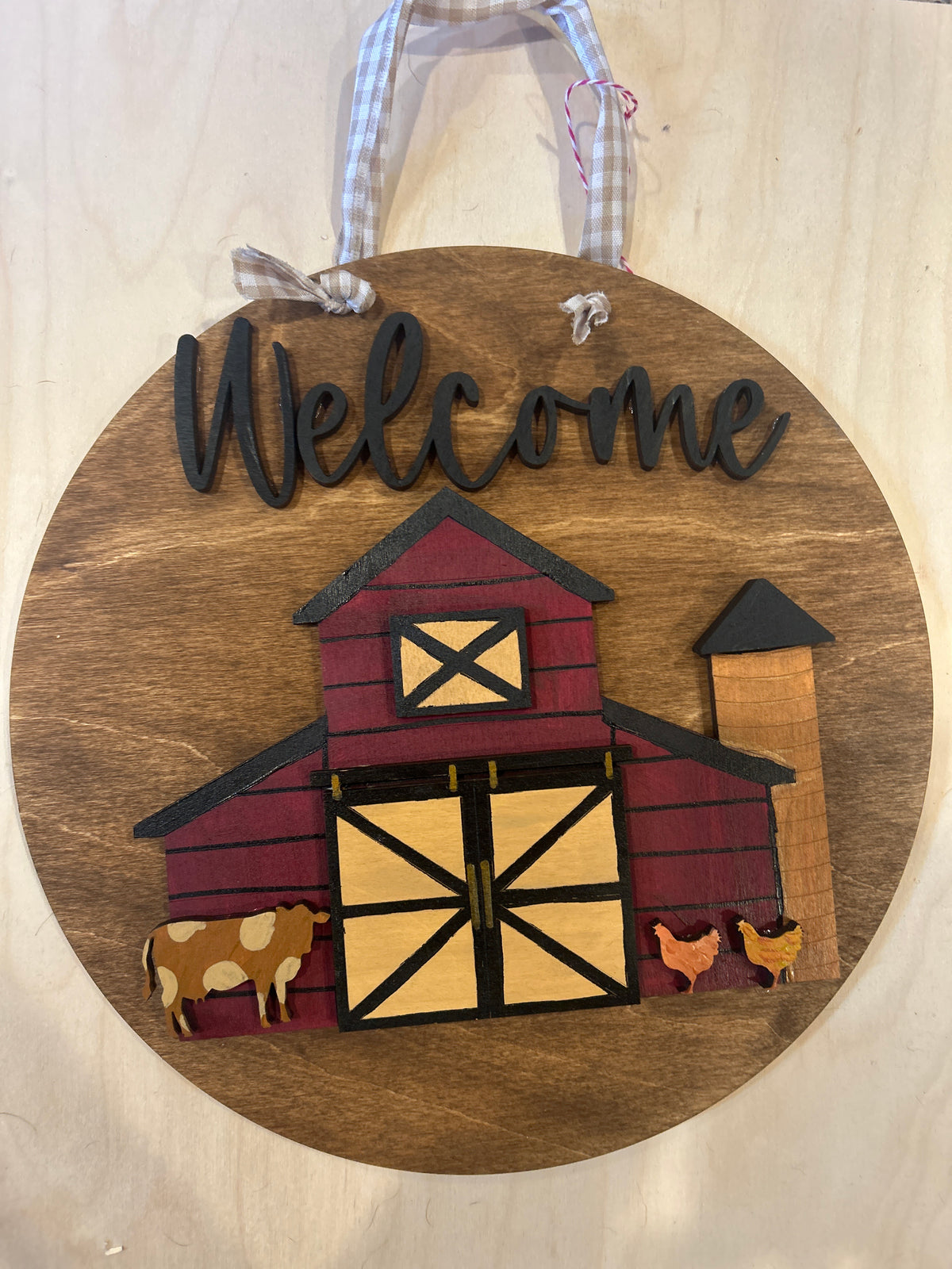 Welcome Farm Door Sign