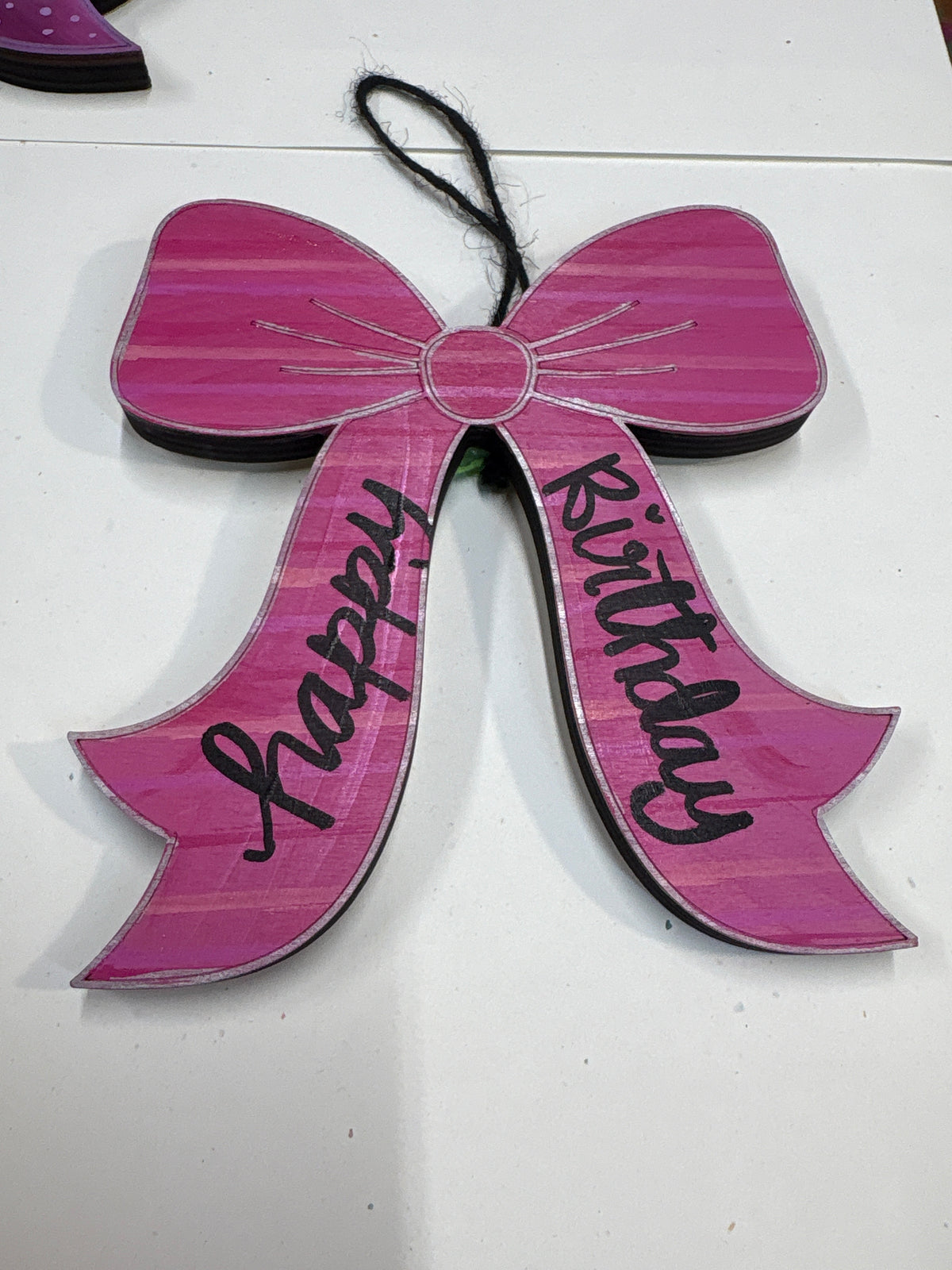 Small Birthday Bow  Sign